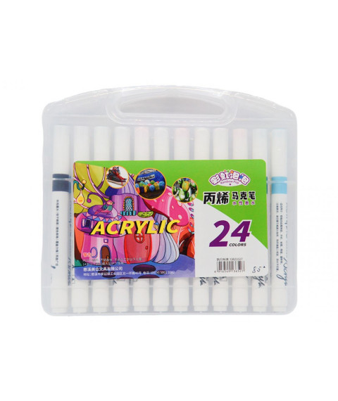 Marker Acrilic 24 culori, cutie plastic, ML50-5